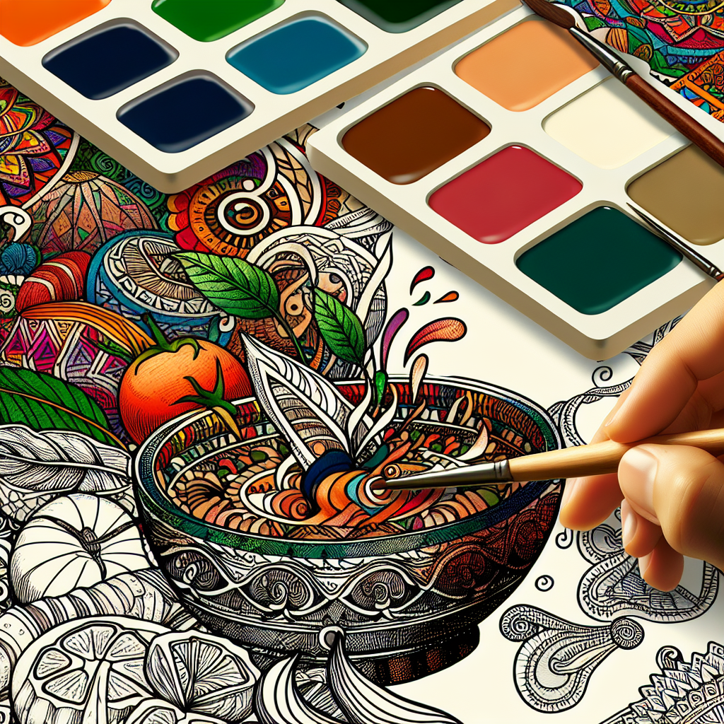 Menikmati Kreasi Warna dalam Seni Mewarnai Gambar Makanan Tradisional